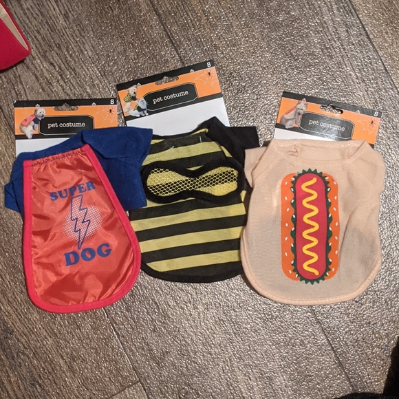 Lot Bundle Set Of 3 Small Dog Cat Animal Halloween Costumes - Picture 1 of 4